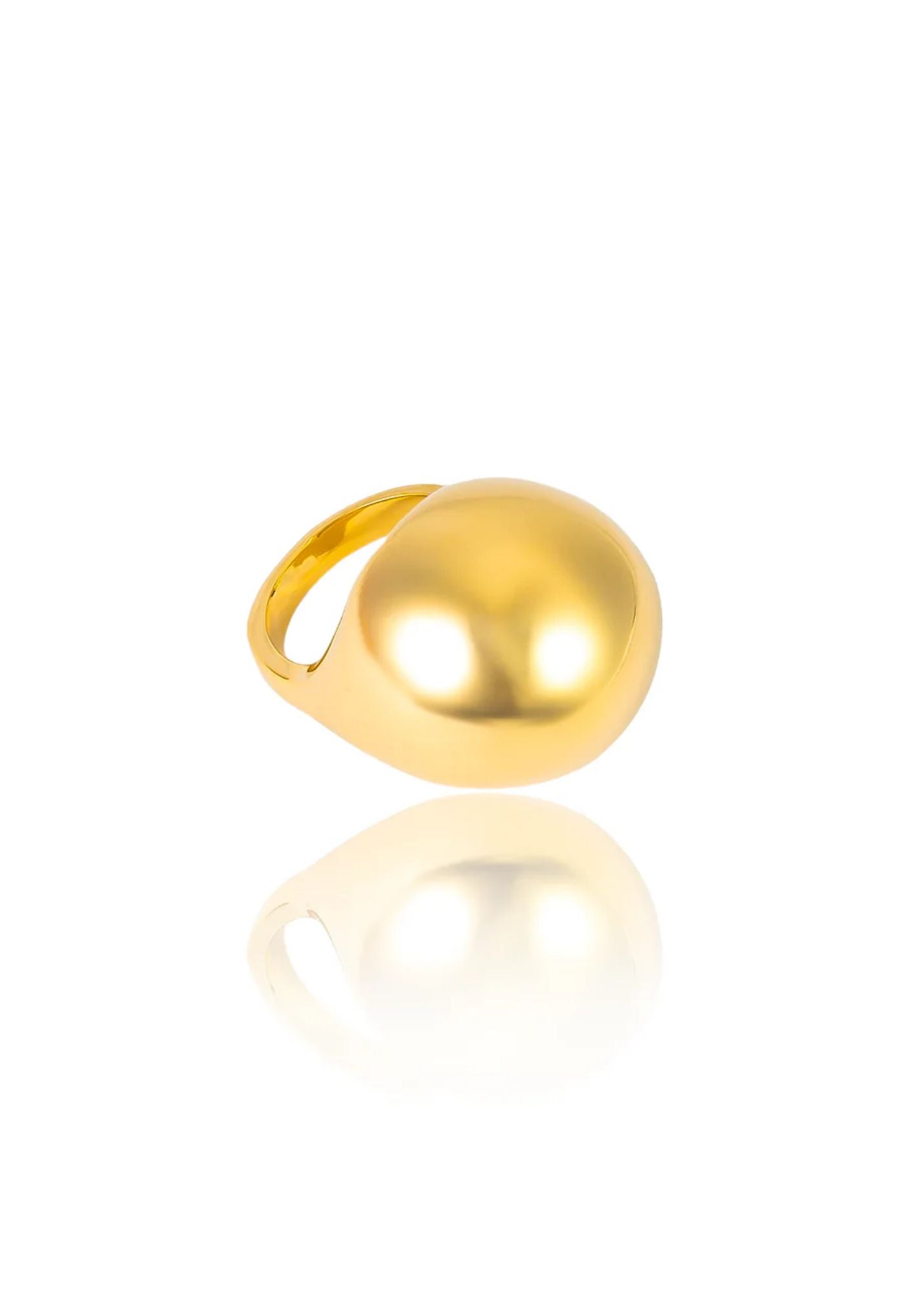 Chunky Ball Dome Smooth 18K Gold Filled Statement Ring