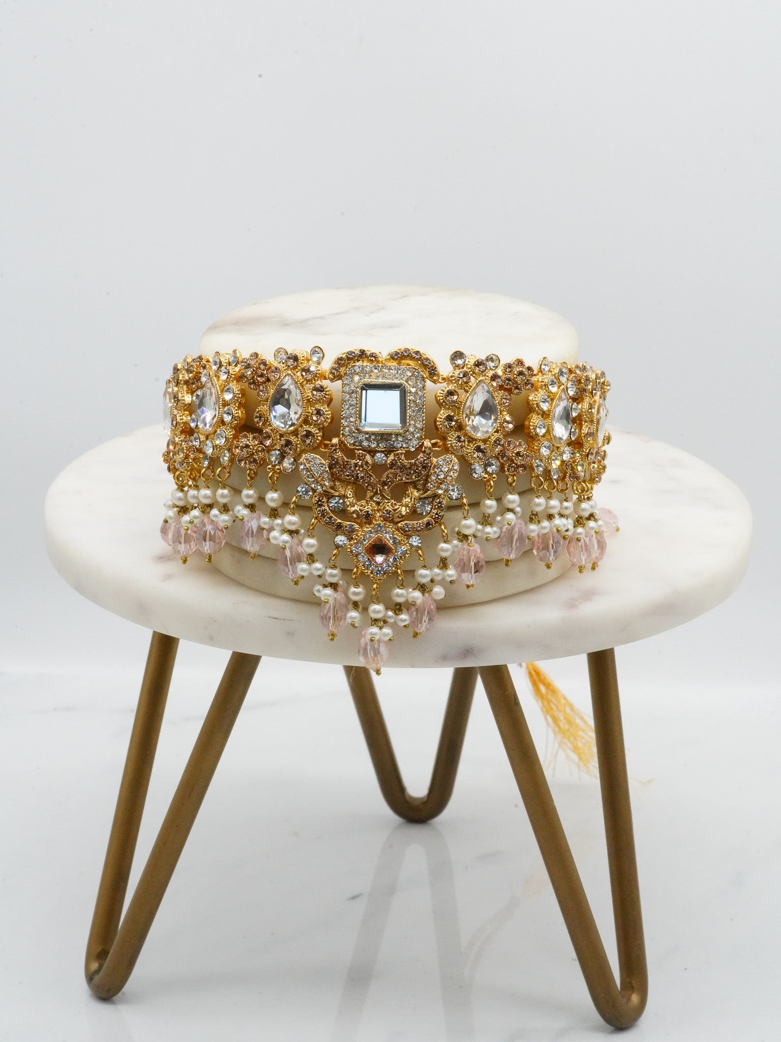 Sareena - Mirror Embellished Choker Necklace Set