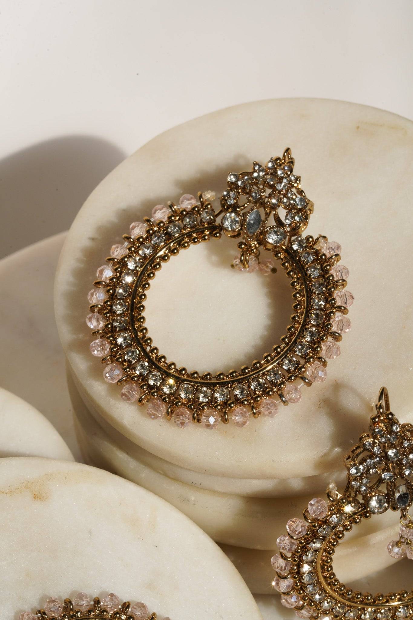 Mirror & Kundan Earring and Maang Tikka Set