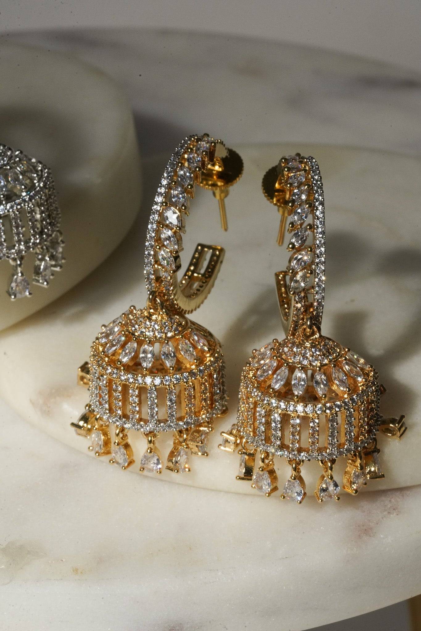 Vijeya AD Earrings – Rubys Creations