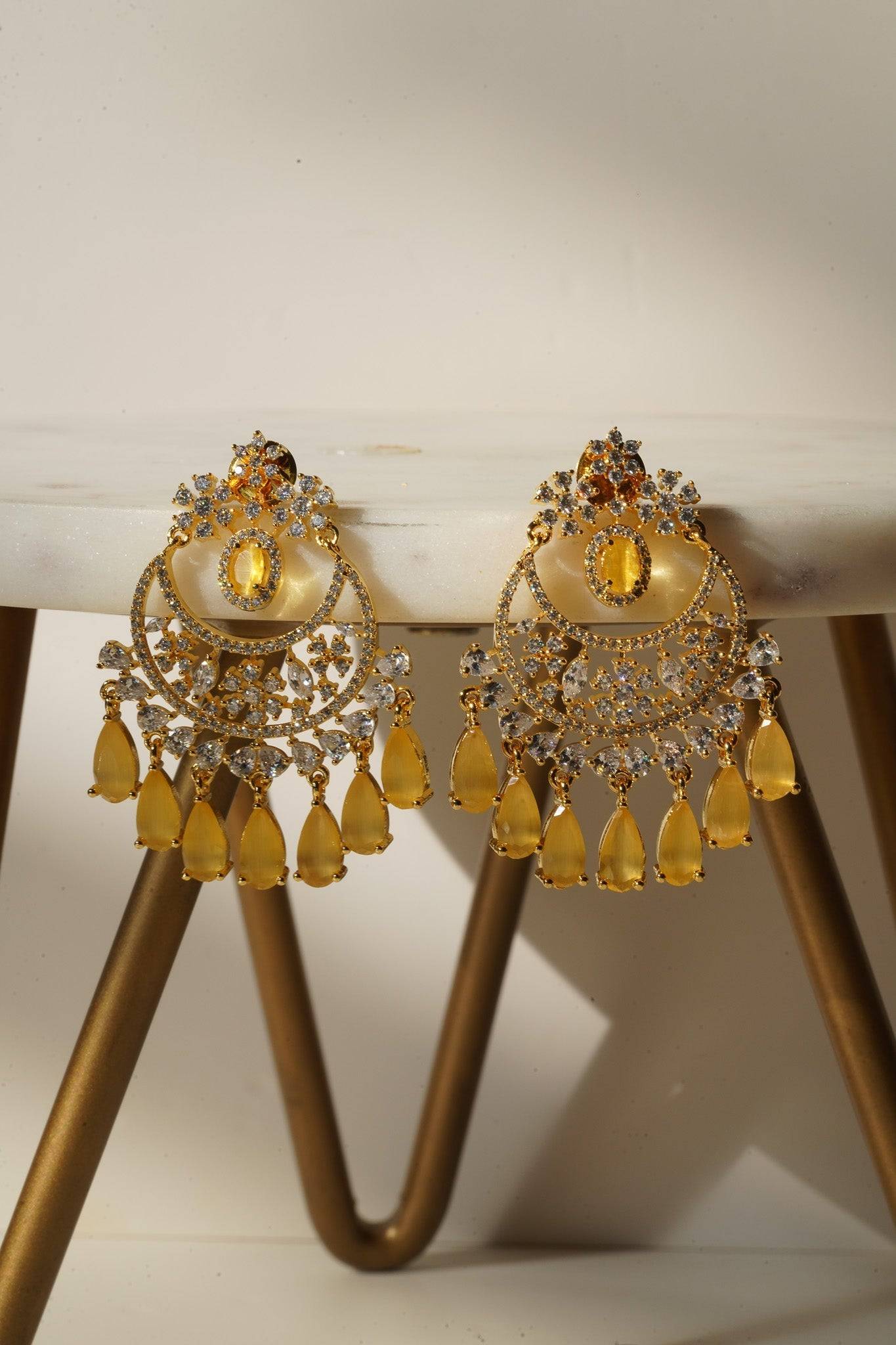 Mansi Painted ChandBali Earrings - Multicolour – SOKORA JEWELS